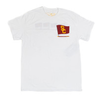 USC Trojans Unisex White Football Field Flag Runner T-Shirt